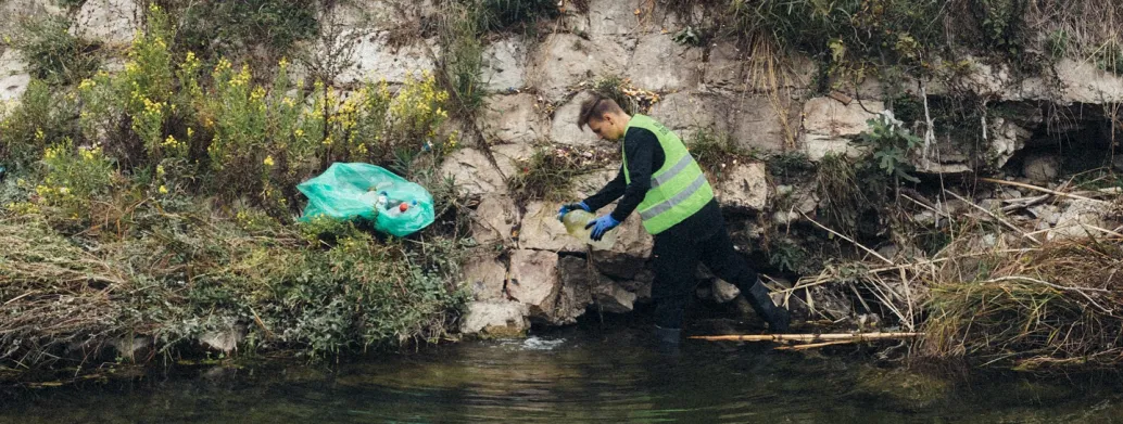 The Rikavac River Cleanup Action: Volunteers from NGO Kompas Collected Nearly 80 Bags of Waste
